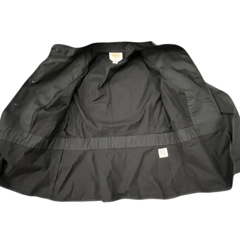 Talbots Military Jacket Women’s Size 6 Stretch Black Twill Long Sleeve Button Up